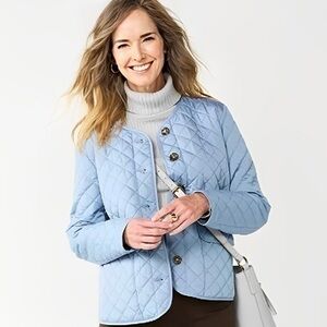 Croft & Barrow Blue Quilted Jacket